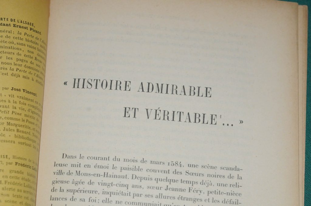 Dr G. DUMAS, Histoire admirable et véritable..., Paris, Revue de Paris, mars et avril 1907